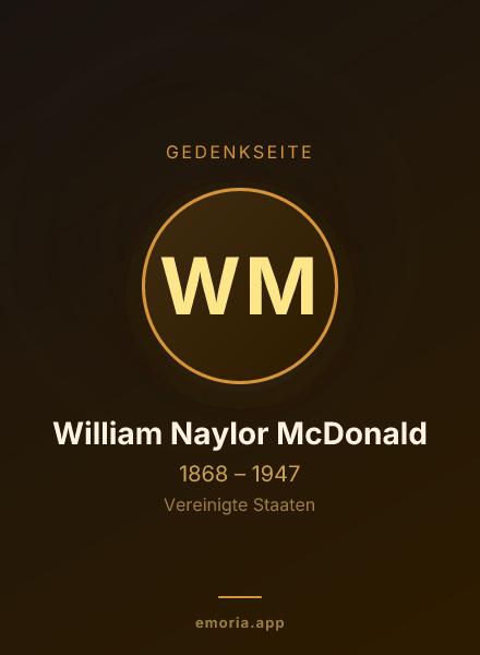 Gedenkportrait von William Naylor McDonald