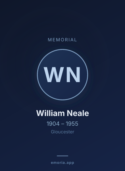 Memorial portrait of William Neale