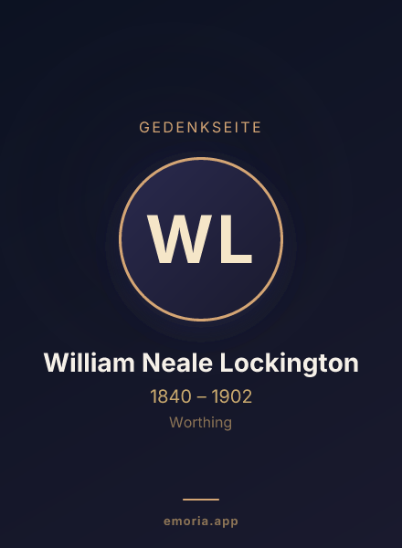 Gedenkportrait von William Neale Lockington