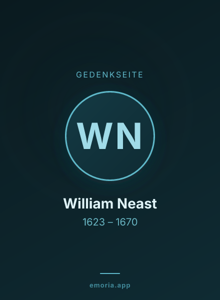 Gedenkportrait von William Neast