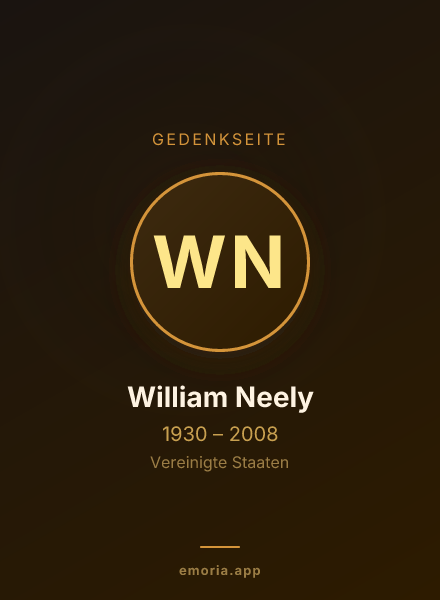 Gedenkportrait von William Neely