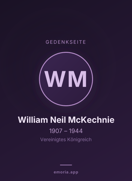 Gedenkportrait von William Neil McKechnie