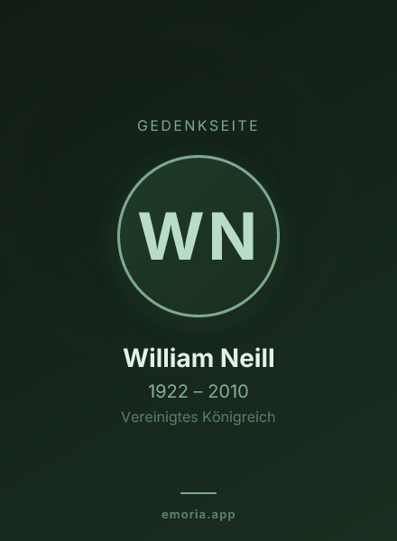 Gedenkportrait von William Neill