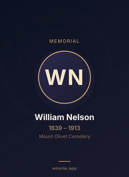 Memorial portrait of William Nelson