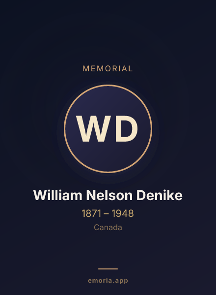 Memorial portrait of William Nelson Denike