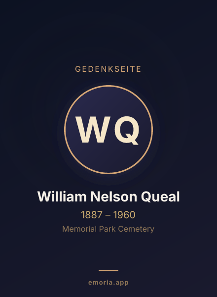 Gedenkportrait von William Nelson Queal