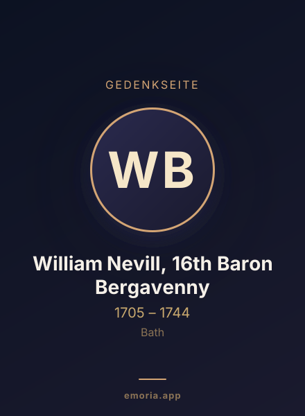 Gedenkportrait von William Nevill, 16th Baron Bergavenny