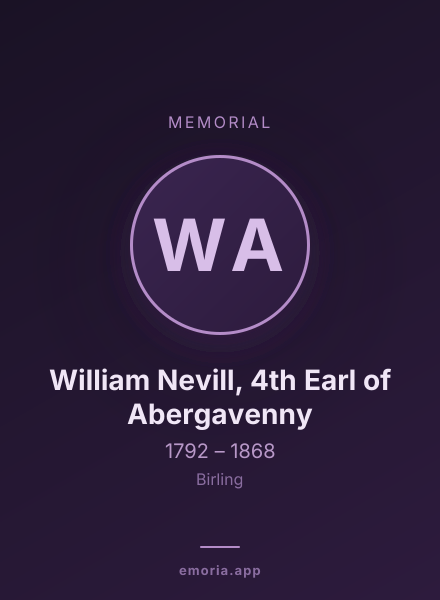 Memorial portrait of William Nevill, 4th Earl of Abergavenny