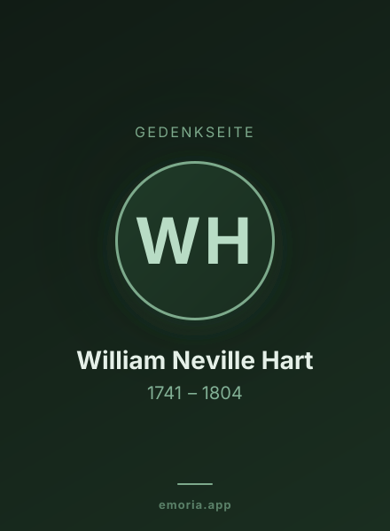 Gedenkportrait von William Neville Hart