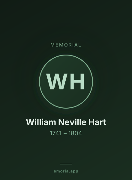 Memorial portrait of William Neville Hart