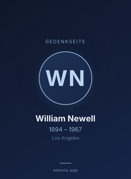 Gedenkportrait von William Newell