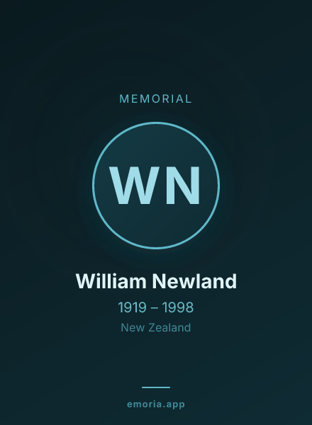 Memorial portrait of William Newland