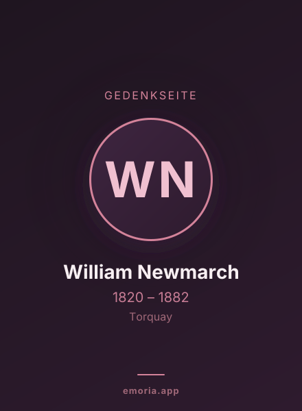 Gedenkportrait von William Newmarch