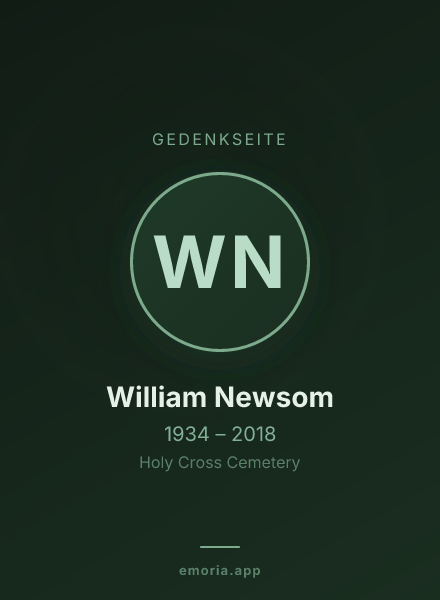 Gedenkportrait von William Newsom