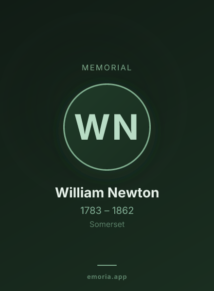 Memorial portrait of William Newton