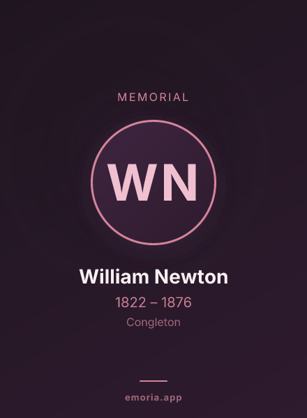 Memorial portrait of William Newton