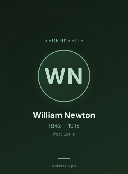 Gedenkportrait von William Newton