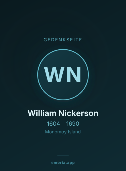 Gedenkportrait von William Nickerson