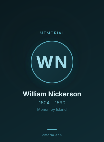 Memorial portrait of William Nickerson