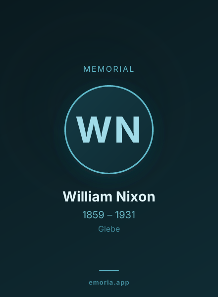 Memorial portrait of William Nixon