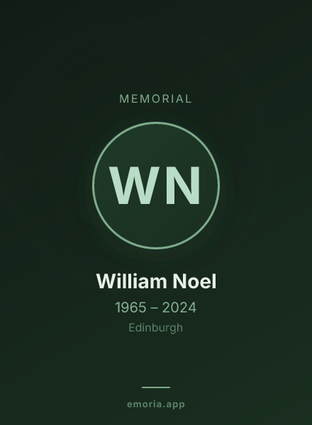 Memorial portrait of William Noel