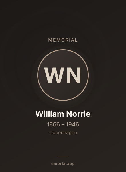 Memorial portrait of William Norrie