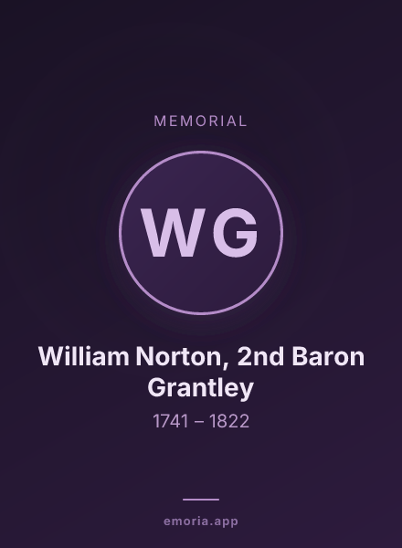Memorial portrait of William Norton, 2nd Baron Grantley