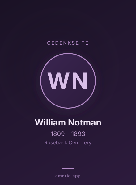 Gedenkportrait von William Notman
