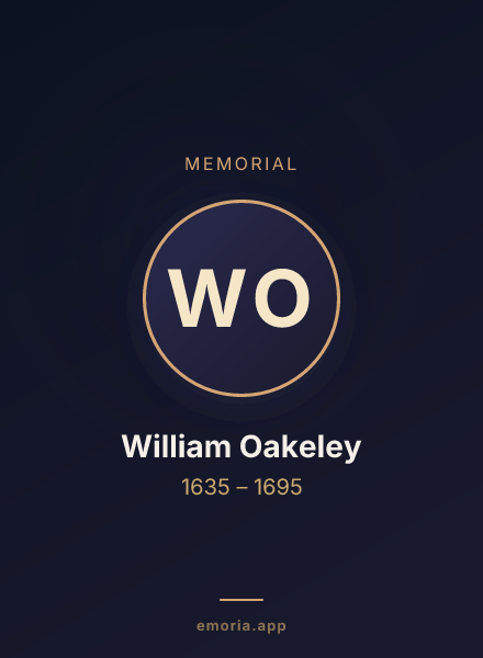Memorial portrait of William Oakeley