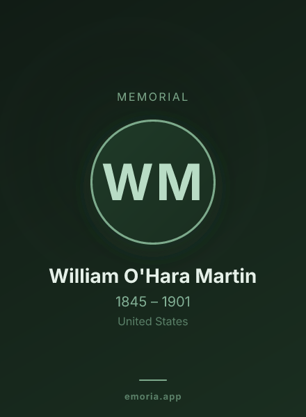 Memorial portrait of William O'Hara Martin
