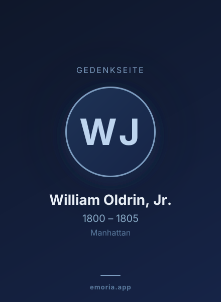 Gedenkportrait von William Oldrin, Jr.