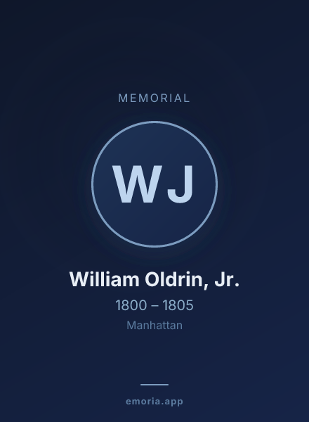 Memorial portrait of William Oldrin, Jr.