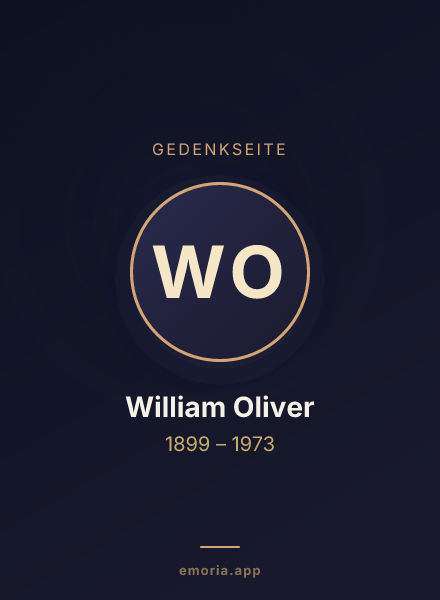 Gedenkportrait von William Oliver
