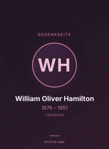 Gedenkportrait von William Oliver Hamilton