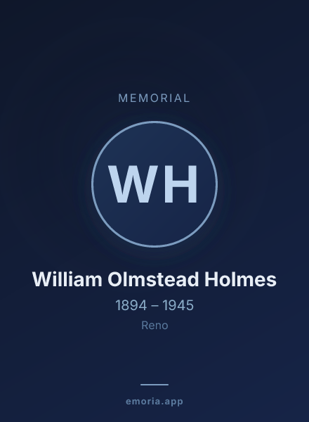 Memorial portrait of William Olmstead Holmes