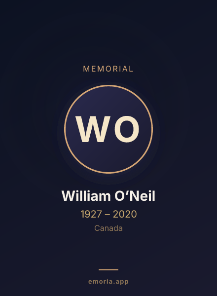Memorial portrait of William O’Neil