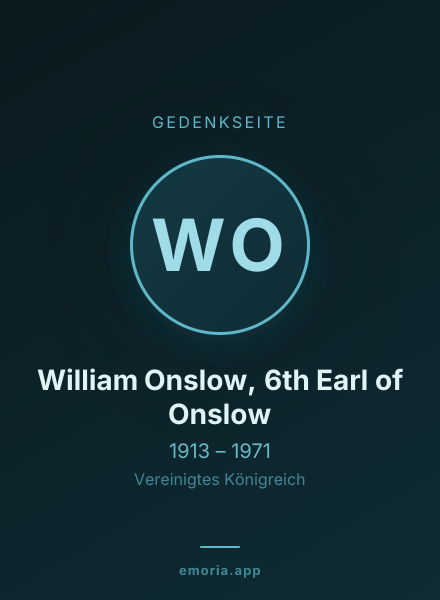 Gedenkportrait von William Onslow, 6th Earl of Onslow