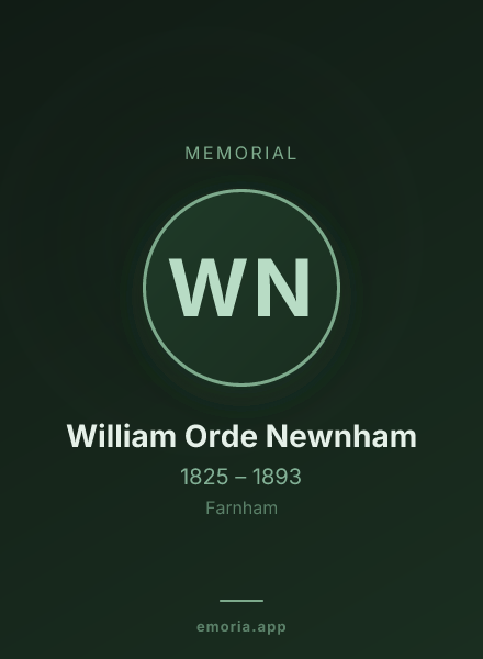 Memorial portrait of William Orde Newnham