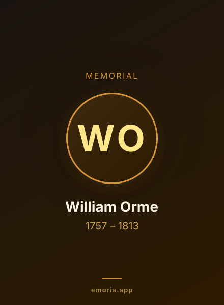 Memorial portrait of William Orme