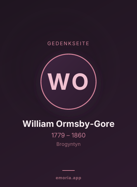 Gedenkportrait von William Ormsby-Gore