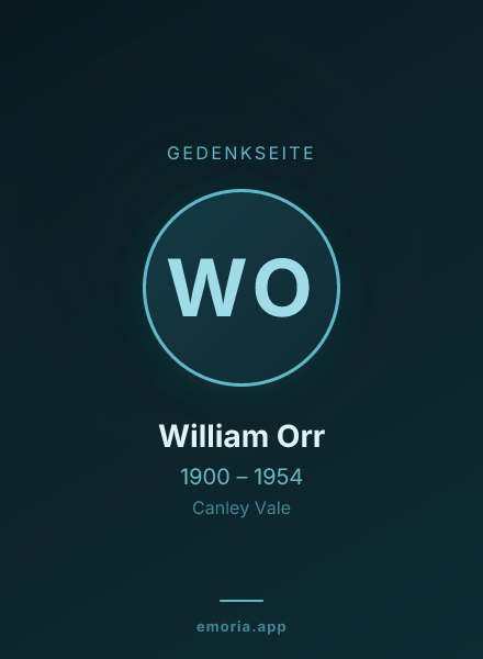 Gedenkportrait von William Orr