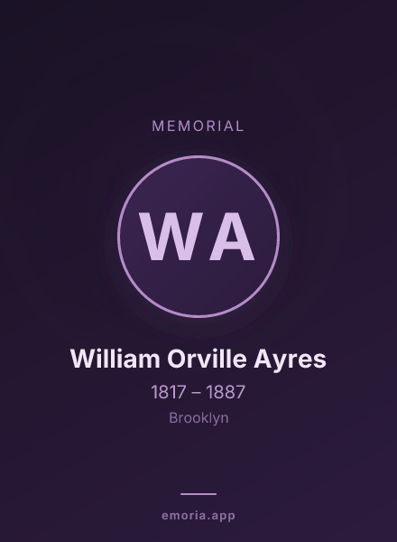 Memorial portrait of William Orville Ayres
