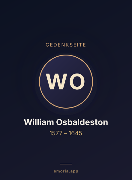 Gedenkportrait von William Osbaldeston