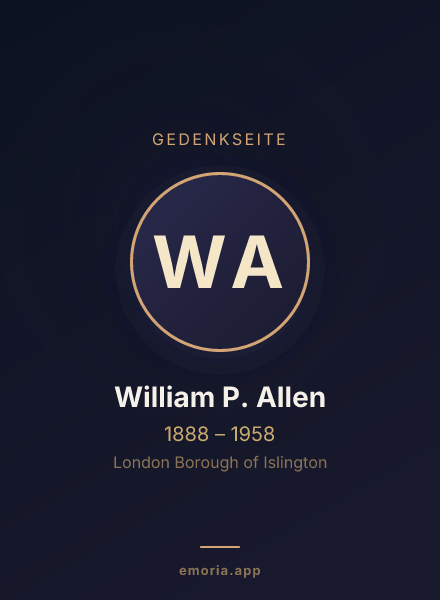 Gedenkportrait von William P. Allen