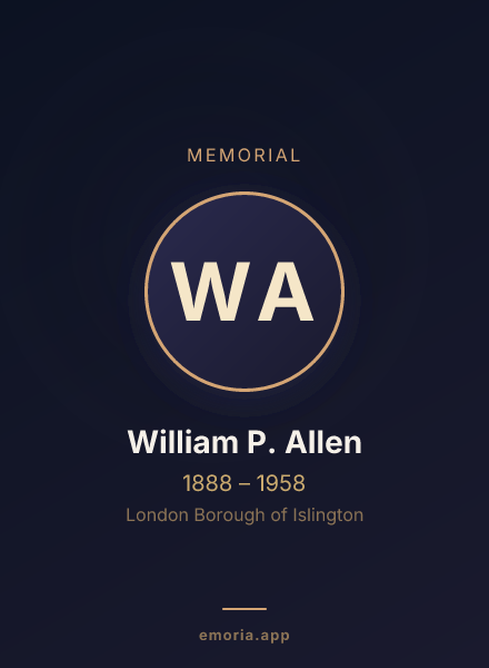Memorial portrait of William P. Allen