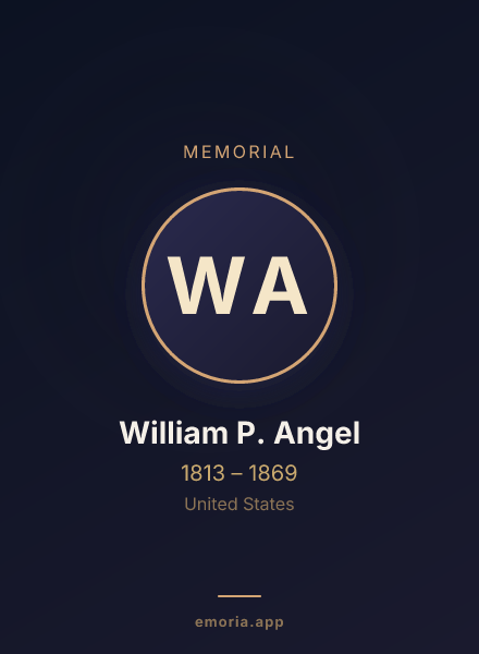 Memorial portrait of William P. Angel