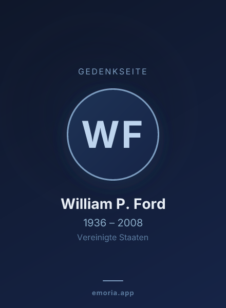 Gedenkportrait von William P. Ford