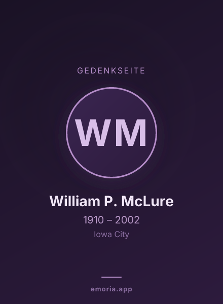 Gedenkportrait von William P. McLure