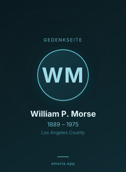 Gedenkportrait von William P. Morse