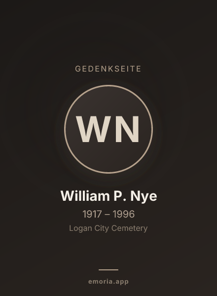 Gedenkportrait von William P. Nye